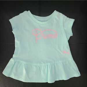 EUC Puma Teal Peplum T-shirt Size 3-6 months
